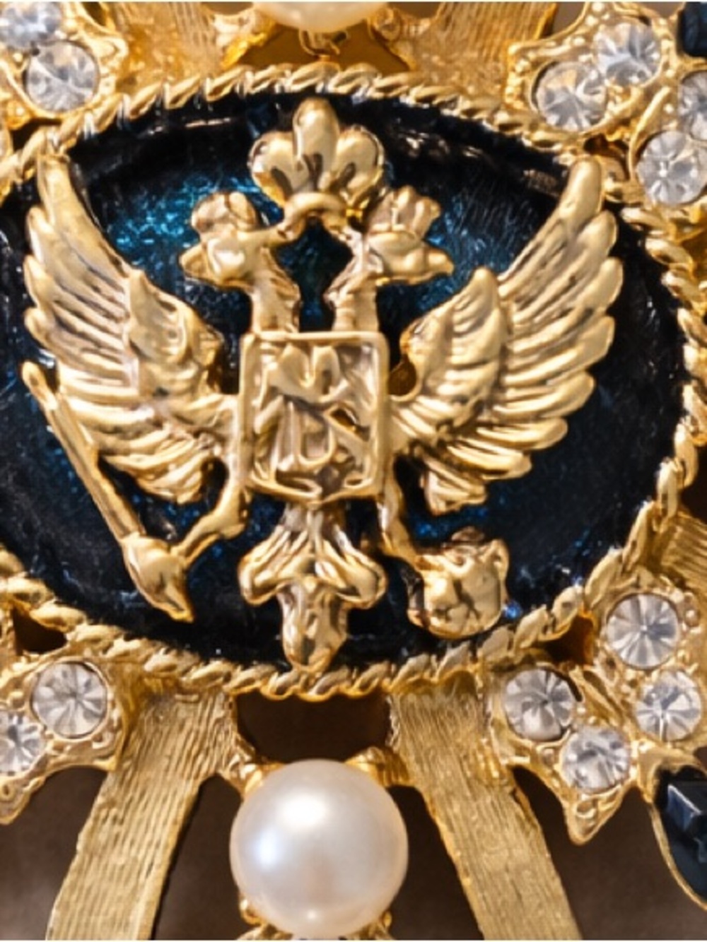 Rare Vintage Russian Nicholas & Alexandra Volunteer Maltese Cross Brooch Pendant - Picture 6 of 6